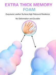 云朵鼠标垫护腕两件套 - 鼠标垫护腕套装包含云朵键盘护腕和云朵鼠标垫护腕。底部采用防滑设计，提供 5 种款式选择，适用于各种办公场景。