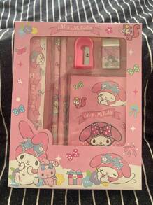 Sanrio 12-delige cadeauset voor meisjes, inclusief schattige schoolspullen met Kuromi- en Rilakkuma-thema, praktische kleine cadeautjes voor studenten en kinderen, beloningen voor de start van het schooljaar