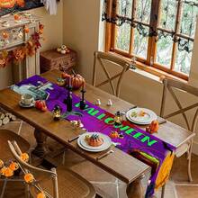 1 件万圣节桌旗南瓜蝙蝠恐怖墓碑厨房餐桌装饰趣味万圣节快乐假日桌旗适用于室内外家居装饰派对万圣节家居餐厅装饰 13.8 英寸 * 70.9 英寸 - 彩色 - 查看 12