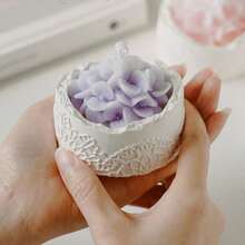 Vela Aromática en Vaso Hortensia 4 Fragancias a Elegir Decoración Perfume Hogar Relajación Aromaterapia Vela Premium Original Regalo Diseño Moderno Ambiente Personalizable - Lavanda - Ver 6