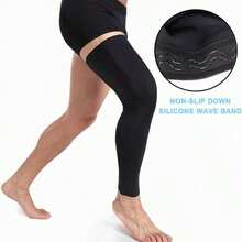 Compression Lengthened Leg Sleeves Windproof And Cold-Proof Leg Socks Suitable For Outdoor Sports Basketball Football(Single Pack) Gym Accessories, Sport, Gym, Home Exercise, Sport Accessories, Gym Accessories, CrossFit Accessories - Black - View 6