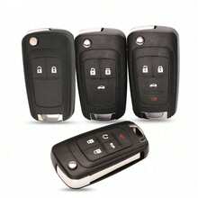 京宇琴适用于雪佛兰科鲁兹景程乐风科迈罗英帕拉欧宝沃克斯豪尔英仕格雅雅斯特拉赛飞利HU100刀片折叠遥控车钥匙壳 - 黑色 - 查看 4