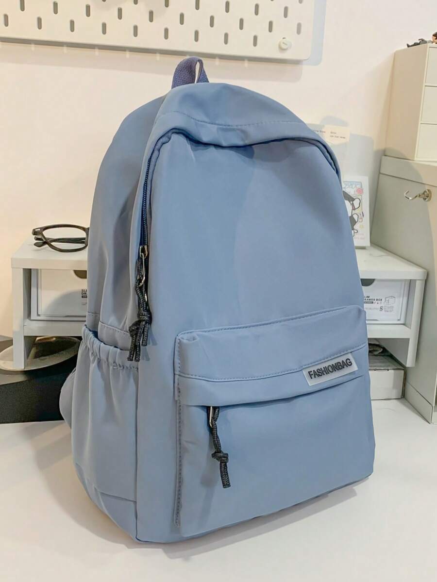 Grand sac à dos homme de couleur unie, sac de voyage minimaliste à la mode, convient pour un usage casual, style japonais, style universitaire, navette, sac à dos, rangement de fournitures scolaires. Grande capacité, léger, portable, pliable, style casual classique, convenant aux hommes. Choix idéal pour la rentrée scolaire, le premier jour à l'université, le collège, les lieux sportifs, l'entraînement et autres occasions. Sac pour l'école, le collège, les voyages.