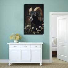 1 Pc Canvas Painting, Gothic Black Philip Goat Poster, Retro-Style Animal Mural, Victorian Mural, Botanical Emotional Art, Dark Academy Art Poster Printing , Wooden Framed Art,High Quality ,Anxiety Calming Abstract Art - Rental Friendly Canvas Set For Bedroom - Therapy Decor To Heal Your Space,Thickness 2. 25cm/1inch Wall Art Prints Poster Direct Hanging Decor For Home Gifts,Rental Friendly Items,Living Room, Bathroom, Bedroom, Kitchen,Bar,Office,Small Space Solution,Therapy Decor - 黑色 - 查看 8