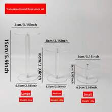 1/3PCS Multi-Functional Transparent Acrylic Display Perfume Shelf, Handmade Transparent Display Table Display Shelf, Desktop Storage Shelf, Suitable For Desktop Display, Office Display, Collection Storage