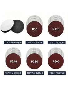 4 Inch Hook And Loop Pad - M10 Thread, Suitable For Cordless Drill/Angle Grinder - Electric Grinder Hook And Loop Disc, Buffing Pad, Self-Adhesive Plate, Angle Grinder Grinding Disc, Electric Drill Grinding Disc, Sandpaper (P60/P120/P240/P230/P600) Applicable For - Wood, Metal And Auto Polishing