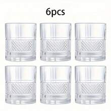6 Stücke hochwertige Whiskeygläser, 7oz, Gläser für Old Fashioned Cocktails, Vintage Gläserset, Tumbler Gläser, Gläser für eisgekühlte Getränke, geeignet für Bourbon Whiskey, Scotch Whisky, Spirituosen, Wodka, Cocktails, passend für Familien, Bars, Partys, einzigartiges Geschenk für Männer