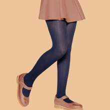 Lupo Children's Opaque Tights, 40 Thread Count, Colorful Wolf 2530 - Azul Marino - Ver 1