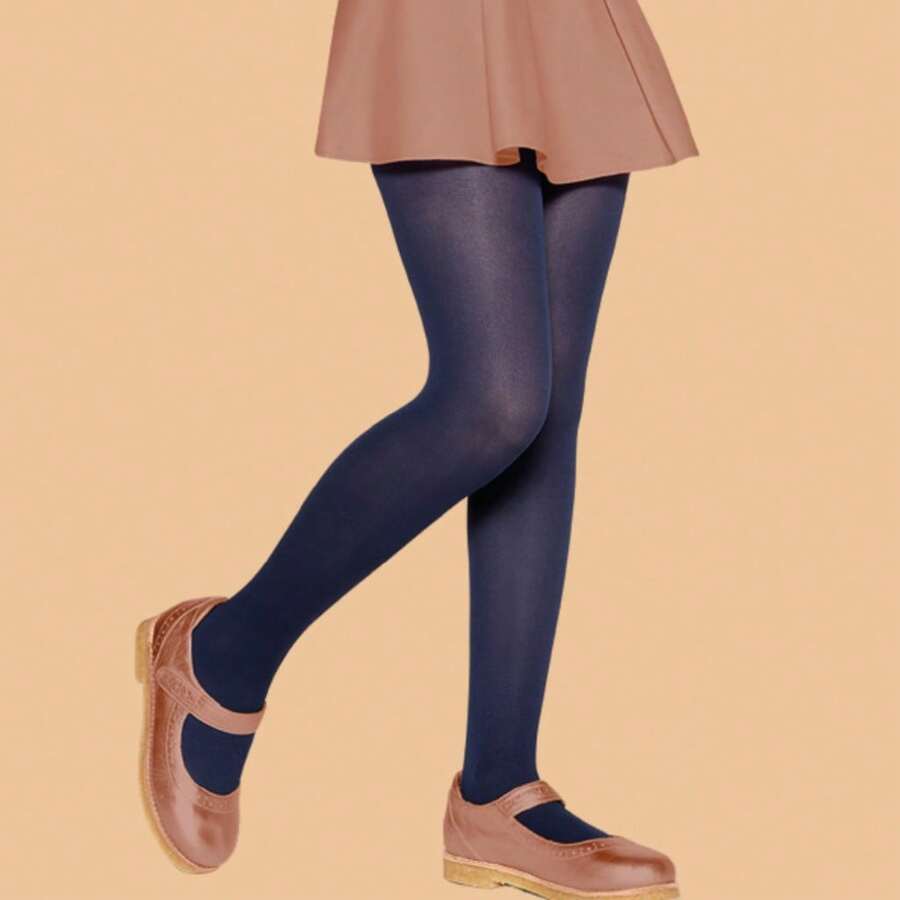 Lupo Children's Opaque Tights, 40 Thread Count, Colorful Wolf 2530 - Azul Marino - Ver 1