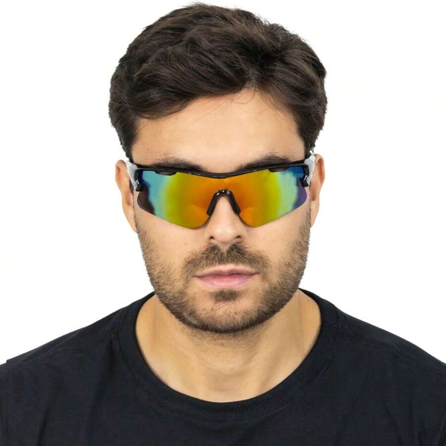 Men's Glasses Ideal For Outdoor Sports - 鏡面橙 - 查看 1