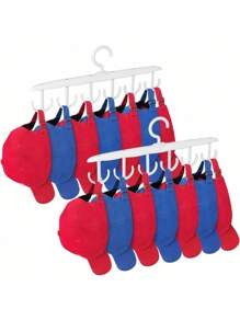 1 Rotating Wardrobe Hat Rack, 360 Degree Rotating Hook Rack With 12 Hooks, Bra Strap Saves Space, Wavy Drying Rack, Multifunctional Home/Dormitory Clothes Rack, Suitable As A Gift For Relatives, Family, Friends, Teachers, Classmates, Travel, Outdoor Activities, Camping, Gatherings, Beach Vacations, Decoration, Organizer Dresses, Pants, Shoes, Jeans,