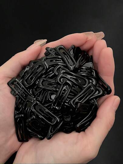Claw Clips 30pcs Y2K Style Cute & Sweet 1.18in Small Black Resin Hair Clips, Fashion Versatile Hair Accessories For Girls Suitable For Daily Outfit Matching, School Stuff, College Autumn Accessories Fall Winter For Vacation Outfits Woman