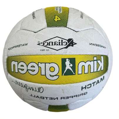 Kim Green Match Gripper Netball | Hand-Sewn Waterproof Official Size 4 | High-Performance Grip For Enhanced Play | Ideal For Training & Competitions