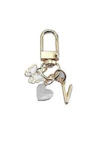 Personalised Heart Charm With Initials & Gift Message / Love Letter | Heart Keyring Accessory | Custom Bag Pendant | Gift, Keychain, Unique Mobile Phone Accessories, Simple Design, Suitable For Women's Wallets And Mobile Phone Accessories, Giving To Friends, Family, Girlfriends, Outdoor Accessories, Party Accessories, Gifts, Souvenirs, Women's Bag Pendant, Car Pendant, Women's Girl Gift - Multicolor - View 11