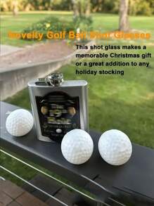 Golf Ball Shaped Shot Glass 50ml Golf-Shaped Plastic Shot Glasses - Insulated Reusable Travel-Ready Golf Ball Design, Durable Polystyrene With Polka Dot Pattern, Perfect Gift For Golf Lovers (Christmas, Father's Day, Valentine's Day), Golf Accessories