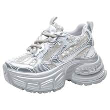 Women Walking Shoes - 銀色 - 查看 7