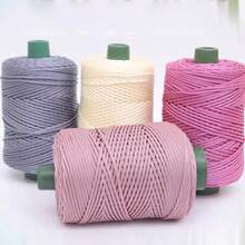 3mm 彩色扭轉編織空心織繩 手工藝裝飾 DIY 手機包手提帶子裝飾 配件 聚丙烯纖維