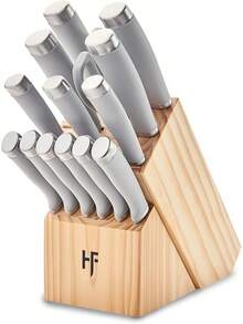 15-piece Knife Block Set, Cool Grey
