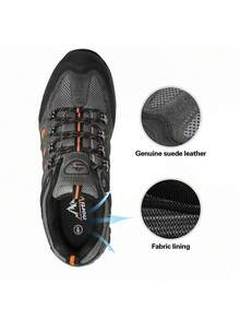 Outdoor Men's Waterproof Mountaineering Low-Top Hiking Shoes - 深灰色 - 查看 5