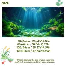 Sunshine Seaweed Themed Aquarium Background Painting, Terrarium Sticker, Create A Fantasy Underwater World For Fish And Shrimp, Aquarium Accessories, Aquarium Decoration
