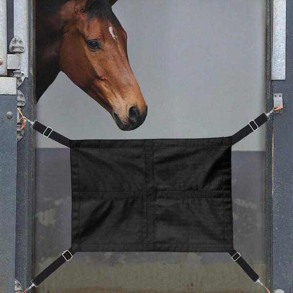 1 pièce Garde stable, sangles d'épaule réglables, facile à installer, cheval, noir