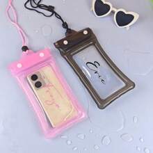 1PC Personalized Waterproof Phone Bag,Shadow Monogram Pool Bag,Wet Dry Bag,Water Resistant Bag For Pool,Beach Bag,Triple Seal Waterproof Pouch