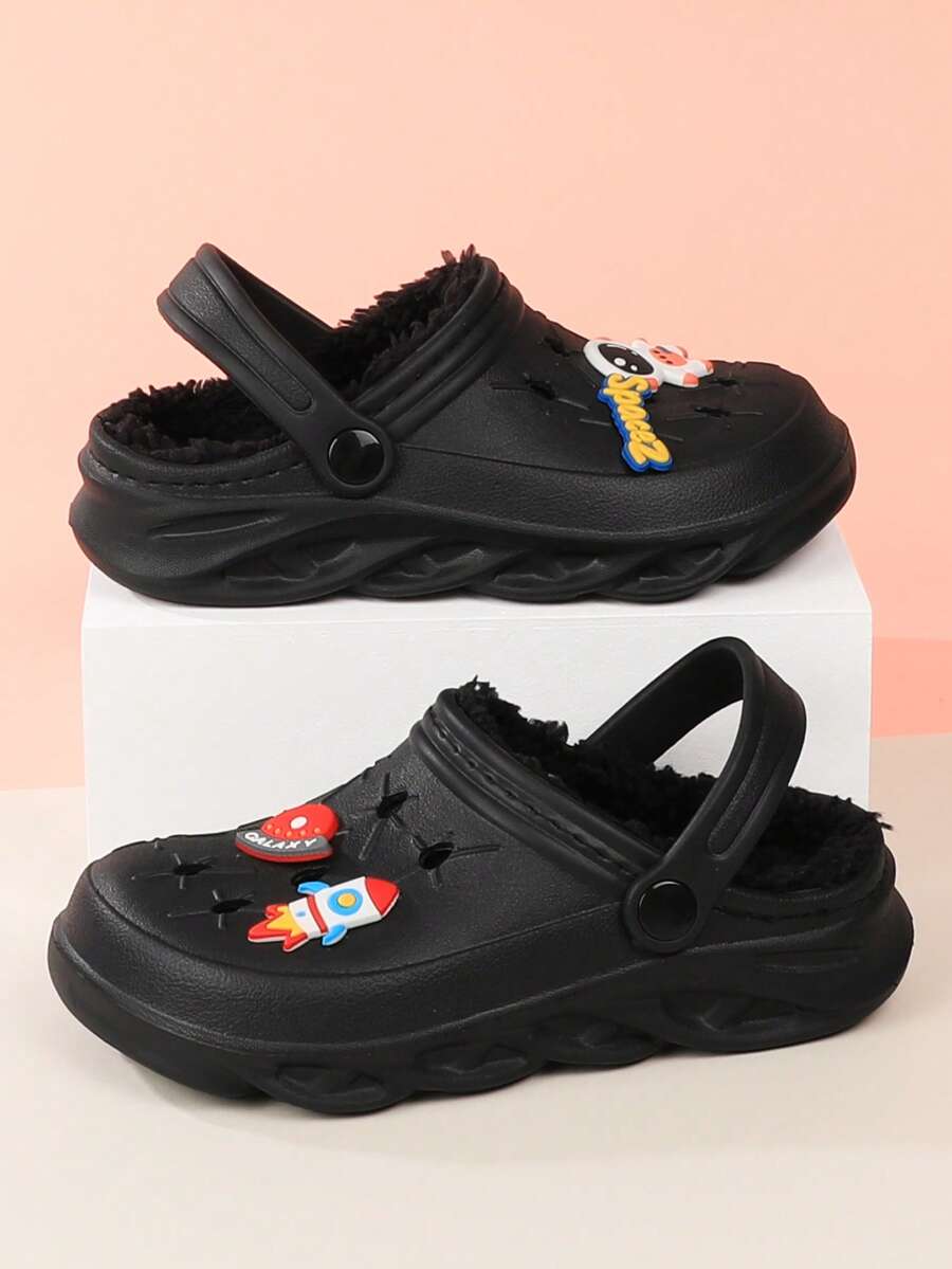 儿童洞洞鞋秋冬保暖男童女童洞洞鞋