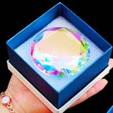 Sonnenlicht-Sammelkollektor, prismatischer Sonnenfänger-Spiegel, Diamantornament, dekorativer künstlicher Edelstein, funkelndes Nail Art, Fotografie-Requisite, Kristallspielzeug, kreative Kristallglas-Briefbeschwerer, Kalligraphie- und Malerei-Büro-Dekorationsornament, einfacher kristalliner halbkugelförmiger Briefbeschwerer, Geschenkset Kristalldiamant, originale farbsimulierte bunter Edelstein-Glas, nicht verblassend, Geburtstagsgeschenk, 1 Stück