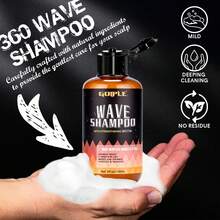 GOIPLE 9pcs 360 Wave Grooming Kit – Wave Shampoo (Hair Strengthening & Moisture Locking), 360 Wave Control Pomade (Long-Lasting Hold), Silky Durags, Anti-Slip Wave Brushes & Comb, For Wave Enhancing & 360 Wave Defining, Daily Grooming For Men With Curly To Extremely Curly Hair - 黑色10件 - 查看 4