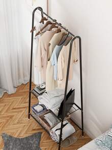 1 pieza Perchero de hierro triangular multifuncional para zapatos y sombreros, organizador de armario portátil, de aproximadamente 24 pulgadas de ancho, perchero portátil para ropa, estantería para zapatos, estantería de almacenamiento, adecuado para sala de estar, entrada, dormitorio, estudio, oficina, regalo de vacaciones, regalo del Día de San Valentín - Multicolor - Ver 4