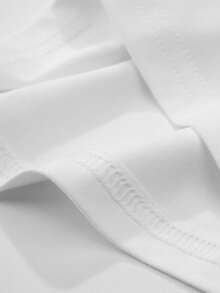 Boys Casual Print Round Neck Short Sleeve T-Shirt Summer Student Youth Kids Clothing - 白色 - 查看 4