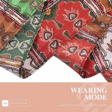 35 Inches Silk Head Scarf-Satin Hair Scarves Silk Bandana Scarf Headscarf For Women's Fashion Scarveshalloween - 佛黃腰果 - 查看 11