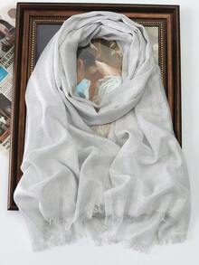 1件女士优雅四边金属丝印花围巾/披肩，适合海滩或连衣裙穿着 - 彩色 - 查看 25