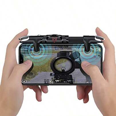 LANSarafox Gamepad Pulse Triggers G5 L1 R1 Buttons For Cell Phone Version 2 Rechargeable MultiShot Black G6196