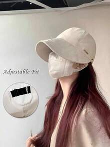 1PC Hat Sunscreen Hat Head Protection Summer Protection New Sunscreen Hat For Women Summer Sunscreen Breathable Large Brimmed Sunscreen Hat For Women Cycling Sunscreen Hat For Women (The Adjustment Buckle Direction Is Randomized) - Multicolor - View 8