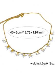 Tkool 1 件时尚简约金色不锈钢蝴蝶吊坠项链颈链锁骨链女士首饰（吊坠数量随机） - 金黃色 - 查看 7