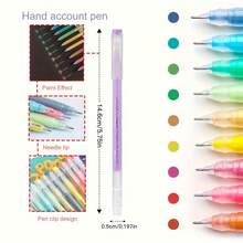 36/162/168pcs Languo Classic Hand Account Gel Pens Set,  Large Capacity Hand Account Pens, Painting Pen, Note Fluorescent Pen, Highlighter Pen, Suitable For Office, Painting, Graffiti School Stationery Art Supplies - 彩色 - 查看 2
