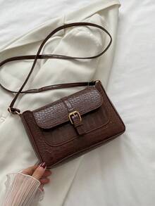 Women's Fashion Casual Versatile Solid Color Leather Decorative Crossbody Bag , New Year