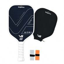 VISPINVO 1pc 41.5 Cm High-Performance Kevlar Braided Kimchi Paddle, Increased Sweet Spot And Enhanced Spin, USA Brand Selection, I-Shaped Texture Technology, High-Performance Protective Strip, Hot-Pressed Integrated, Fashionable Fabric Texture Matte Surface Anti-Slip Design, Lightweight, Aerospace Bulletproof Grade Material, RED And BLUE,