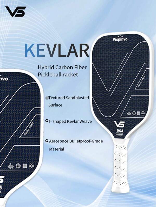 VISPINVO 1pc 41.5 Cm High-Performance Kevlar Braided Kimchi Paddle, Increased Sweet Spot And Enhanced Spin, USA Brand Selection, I-Shaped Texture Technology, High-Performance Protective Strip, Hot-Pressed Integrated, Fashionable Fabric Texture Matte Surface Anti-Slip Design, Lightweight, Aerospace Bulletproof Grade Material, RED And BLUE,