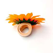 1/2pcs Sunflower Decoration Curtain Tie Backs, Curtain Accessories - Burnt Orange - View 3