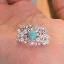 1pc Heavy Industry Gorgeous Temperament High-End Delicate Open Ring