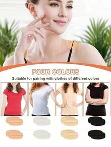 2pcs/6pcs Silicone Bra Strap Clips, Nude + White + Black, Non-Slip Shoulder Pads, Soft Invisible Bra Strap Protectors, Invisible Non-Slip Fixation For Bra Underwear To Prevent Straps From Falling Off, Traceless Artifact Shoulder Pads, Silicone Decompression Shoulder Pads