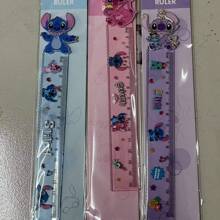 bandai 1 pezzo Righello rotante a punto, righello acrilico colorato da 15 cm, strumento di misurazione per studenti, articolo di cancelleria per l'apprendimento (2 pezzi di colore casuale) (Stile rotante casuale)