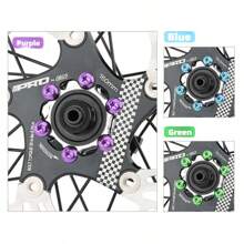 12 piezas Pernos de rotor de disco de bicicleta de montaña de colores, tornillos de rotor de freno de disco de acero de aleación, conjunto de tornillos T25 para pastillas de freno de disco