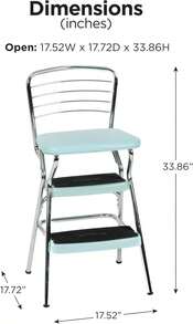 Stylaire Retro Chair + Step Stool With Flip-Up Seat, Teal - Màu tím  Violet - Xem 9