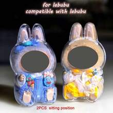 Für Labubu 2025 neueste Acryl Schutzbox - mit Kette, ultra-hochauflösende transparente Kristall Textur, Blind Box/Puppe/Handgemachte Sammlungs-Ausstellungsbox, perfektes Weihnachtsgeschenk, Party, Geburtstagsüberraschung, Geschenkwahl für Liebhaber, auch geeignet für die Aufbewahrung Zuhause, Dekorationsdisplay