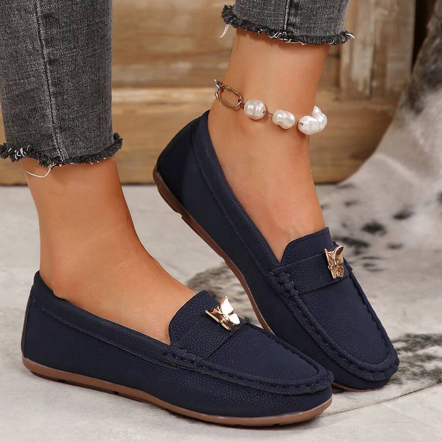2025 New Women's Soft Bottom Loafers, Comfortable & Elegant Slip-On PU Leather Shoes, Suitable For Summer & Autumn