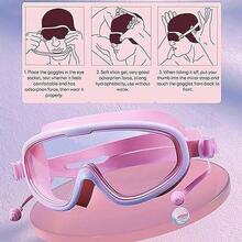 Swimming Goggles, High-Definition Large Frame Waterproof And Anti Fog Swimming - Pink - View 7