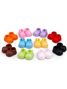 2pcs Doll Shoes, DIY Bright Shoes, Finger Shoes